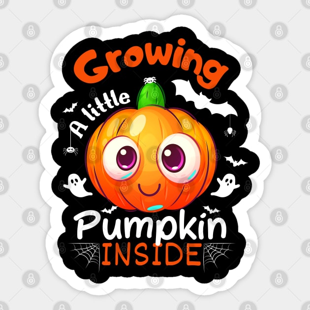 Growing a Little Pumpkin Inside Sticker by MinimalConcept